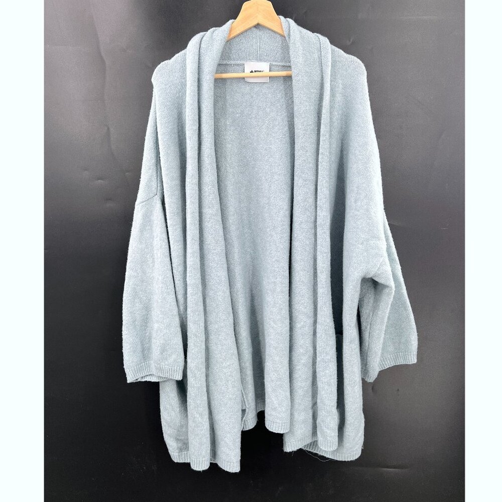 Beryll oversized open front cocoon cardigan sweater light ice blue cashmere OS - Picture 2 of 12
